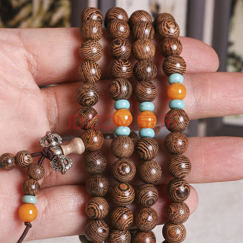 【沉檀百年】鸡翅木手串108颗 8mm 佛珠手链