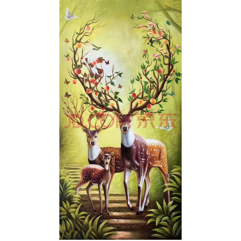 刘晓峰《福禄寿》布面油画