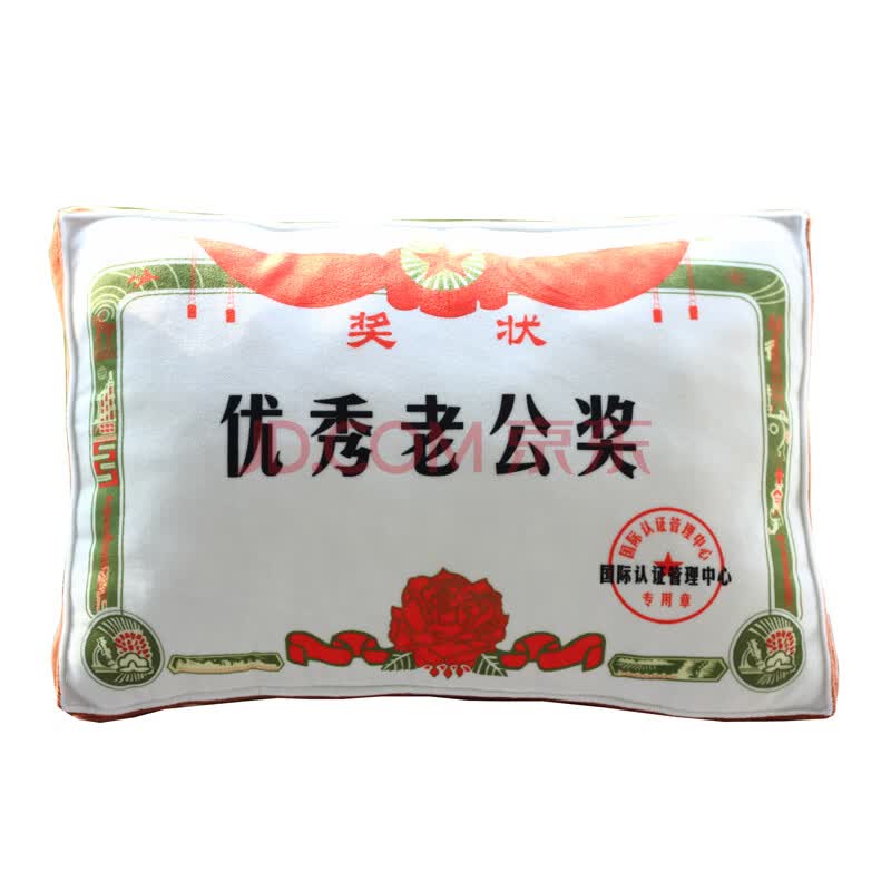 尊尚家纺创意奖状抱枕被两用毯子父亲节母亲节礼物送爸妈送闺蜜男女
