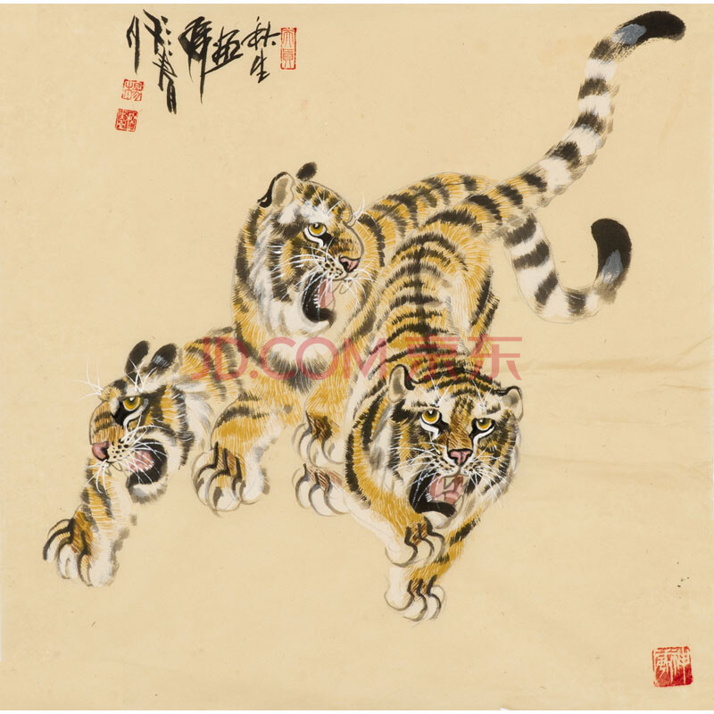 《携子出山》68cm×68cm 杨秋生 齐鲁书画研究研院画家,山东省书画