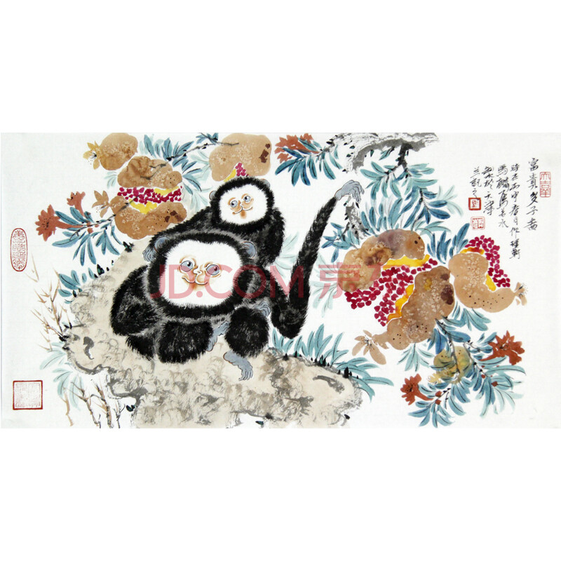 马若水 《富贵多子图》