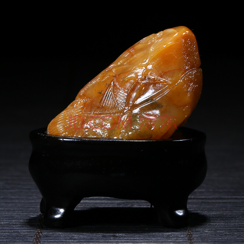 th0122 寿山石 田黄石 摆件《节节高升》开门正田 乌鸦皮 手工雕刻 带