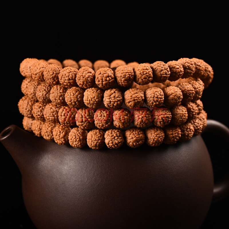 盘道 金刚菩提手串 矮桩龙鳞纹108颗长串手链 8-9mm