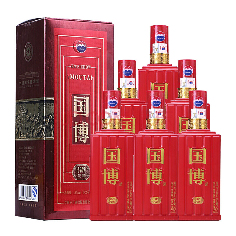 贵州茅台酒 国博1949 2017年 53度500ml 6瓶整箱(名酒白酒)