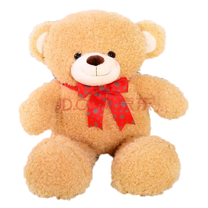 咔哇琪可爱卷毛毛熊毛绒公仔 浅棕色 120cm