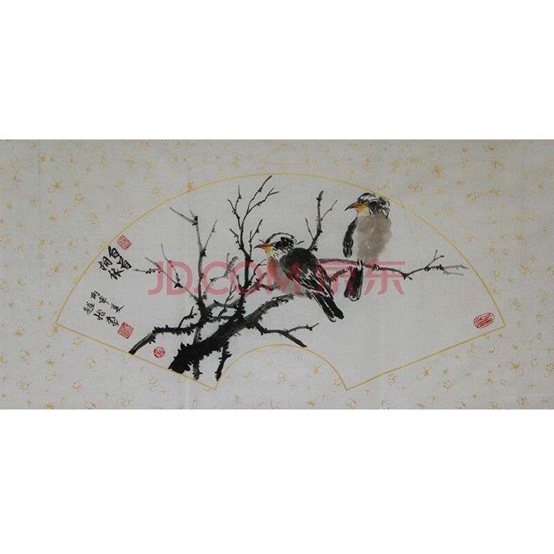 【公益拍卖】赵怡扇面《白首相依》-京东珍品拍卖