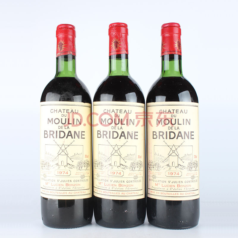 【3瓶】1974年 chateau du moulin de la bridane圣朱利安