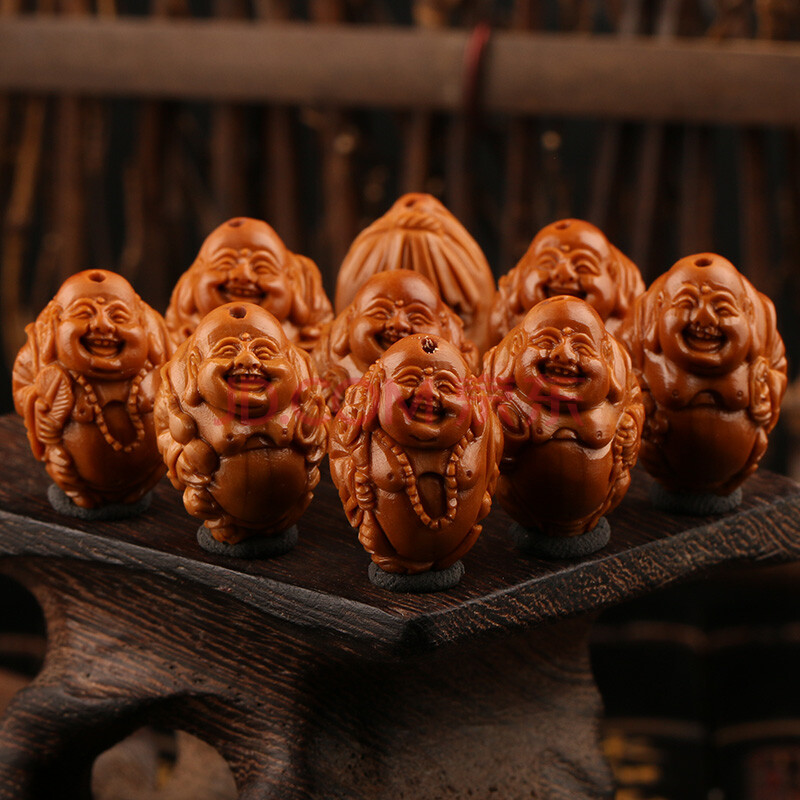 刘仁义【八大弥勒】橄榄核雕手串