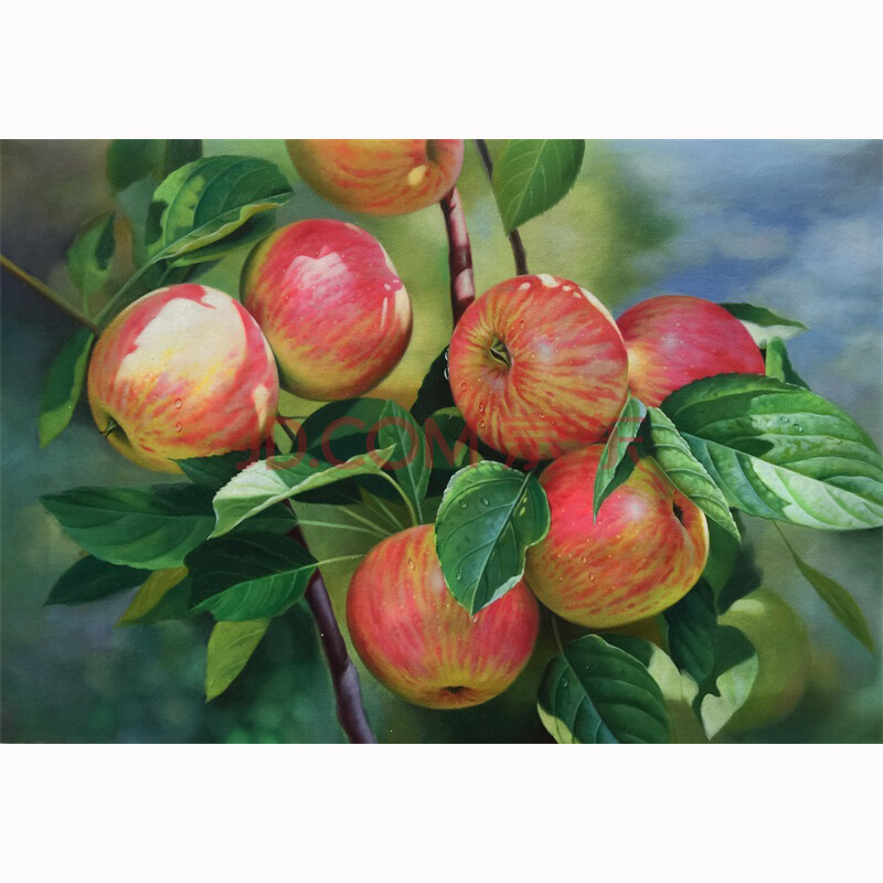 郑武贤《岁岁平安苹果系列》布面油画 超写实手绘作品
