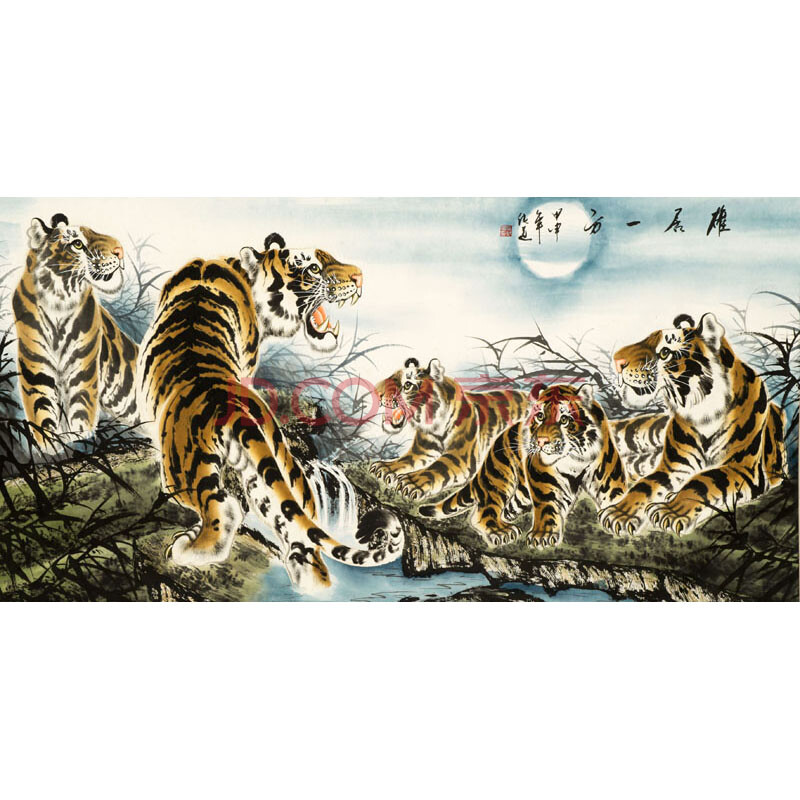 伍纯道 省美协会员,一级美术师《雄踞一方》180×97