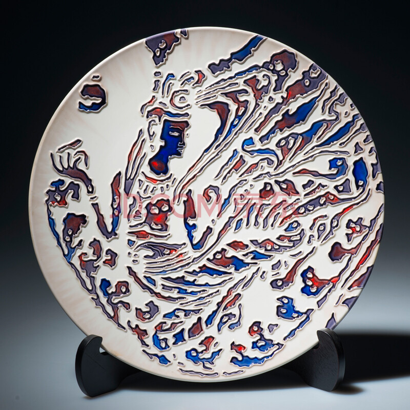 郭爱和 中国陶瓷艺术大师,中国陶瓷设计艺术大师 飞天盘