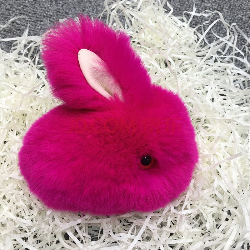 钥匙扣挂件装死挂饰兔超萌可爱小玉兔獭兔毛包包挂件钥匙扣皮草生日