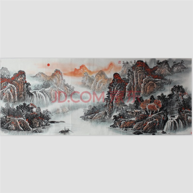 8米 中国美协山东分会会员 中国国画家协会理事 刘磊 《秋山飞瀑》