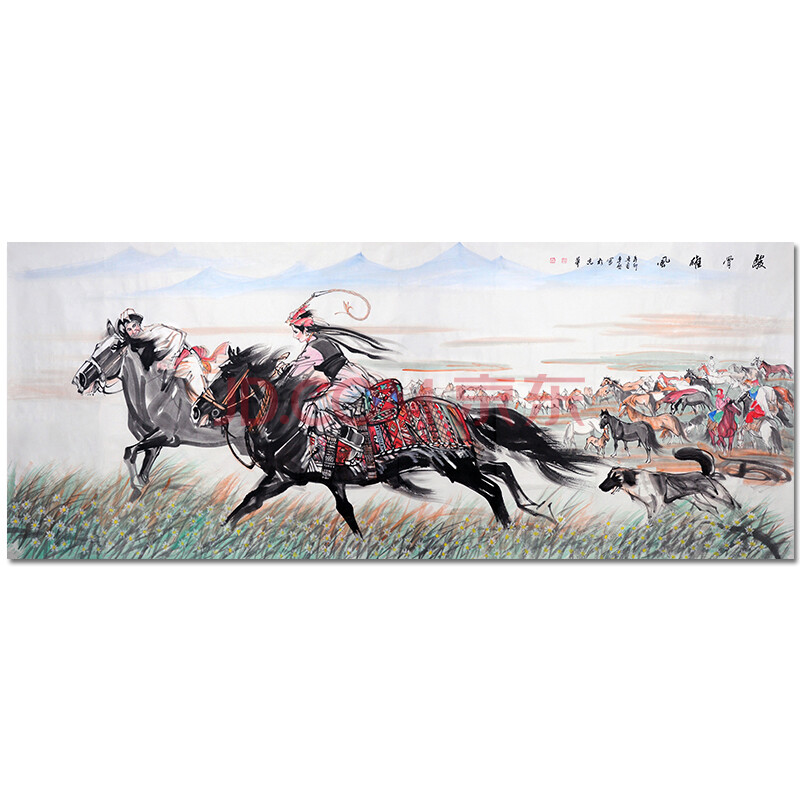 著名画家黄胄弟子 中美协会员 宋连启【骏骨雄风】丈二