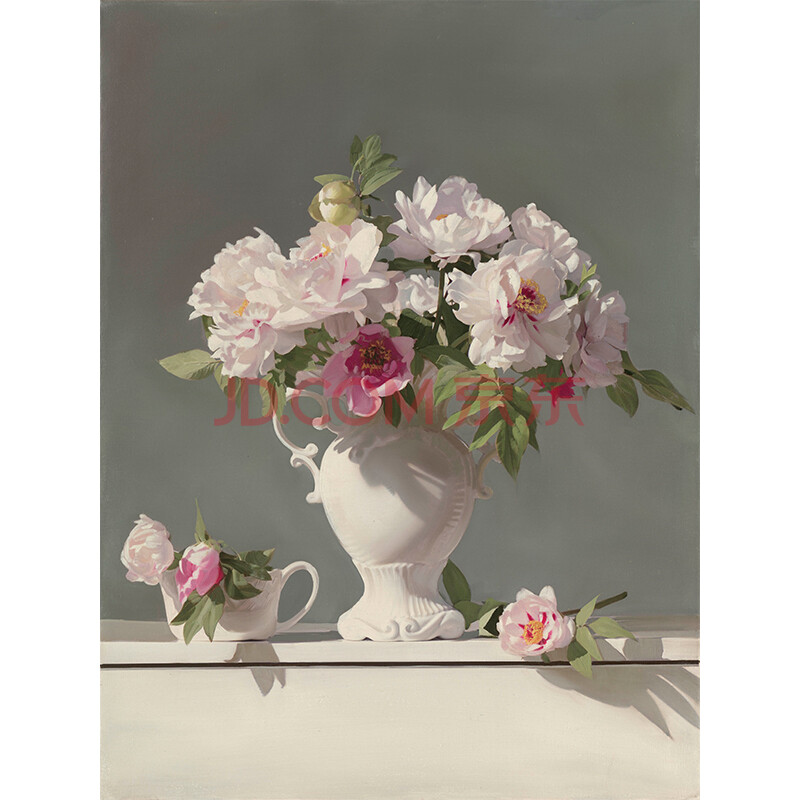 油画大师赵国生 版画 白牡丹