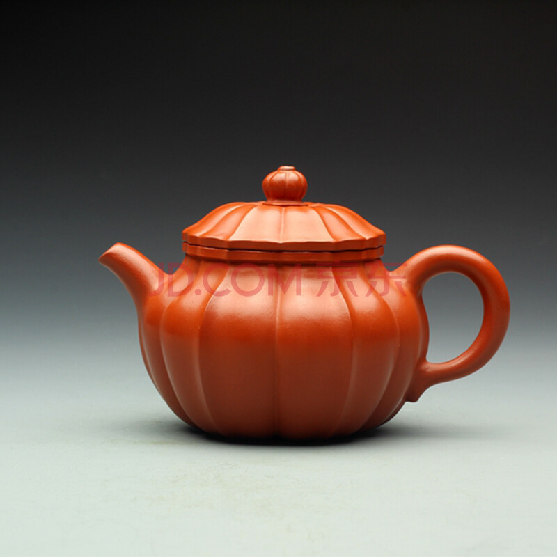 【筋纹壶】朱泥 全手工制作 【助理工艺美术师】 陈玉兰