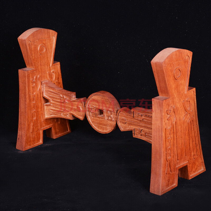 尚真 缅甸花梨 手工雕刻 宝刀架 猛犸牙架子 现开口