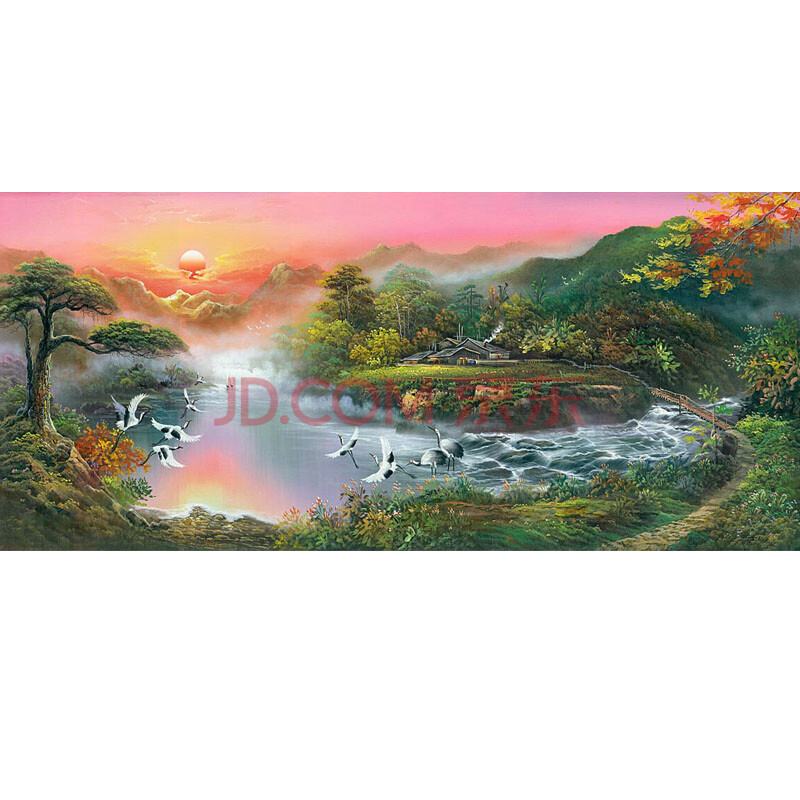 王志《鸿运昌隆图》2.2米巨幅布面油画