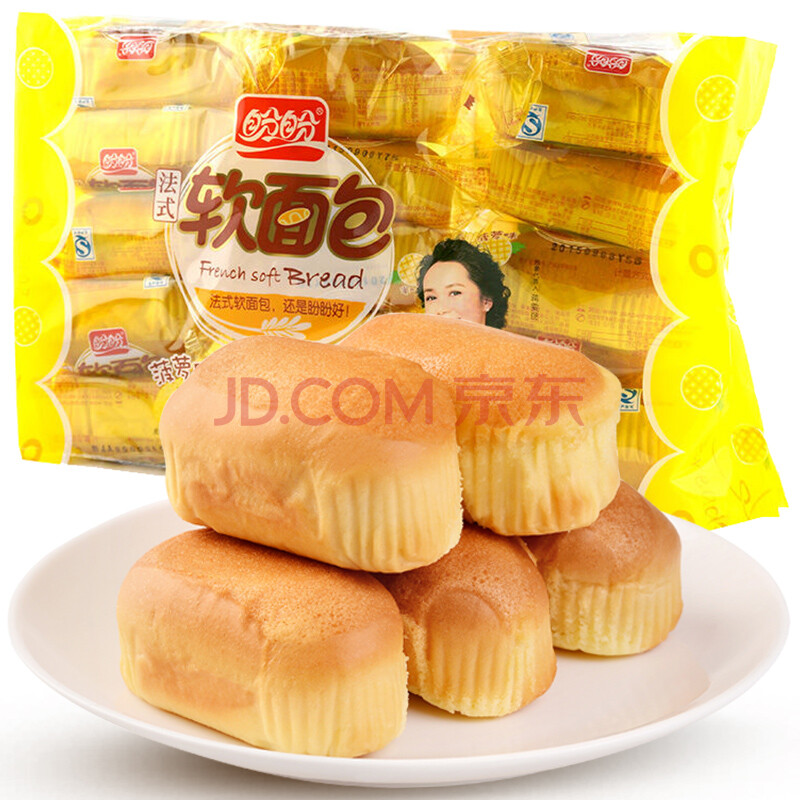 盼盼 法式软面包 菠萝味 300g(内装15枚)