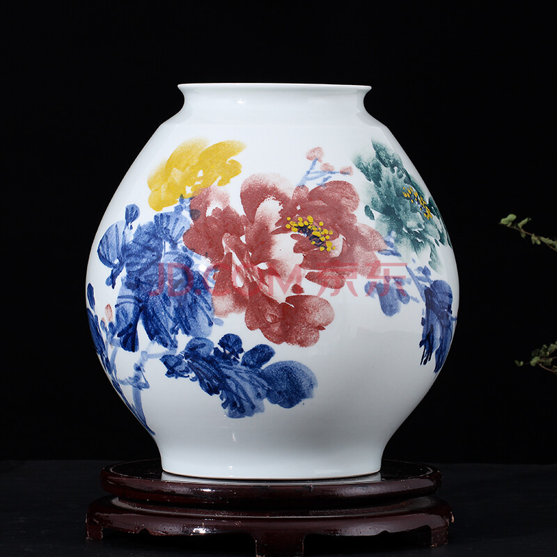 釉下五彩《醉春》江西省工艺美术大师陈迁保