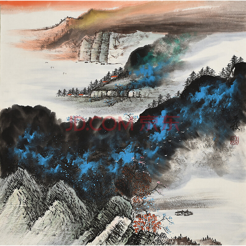 当代实力山水画家 王亚校《湖山清晓》