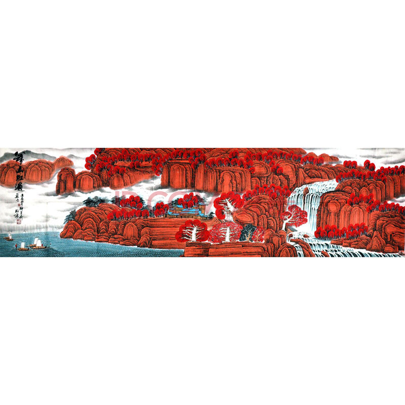国家一级美术师 师百卉 【万山红遍】 237*61cm h1515
