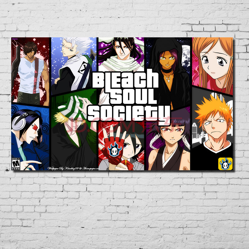 居梦坞 死神海报bleach角色海报黑崎一护朽木露琪亚蓝染更木剑八市丸