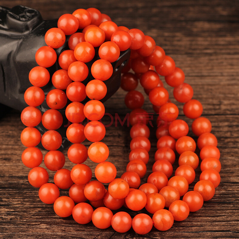 00g【保山柿子红】满色多层手串 精品南红玛瑙项链