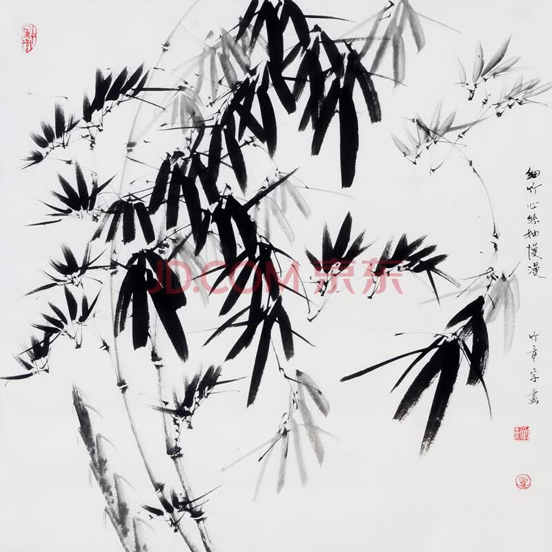 大师孤品 墨竹 童承天《细竹心丝抽慢漫》中国竹画泰斗