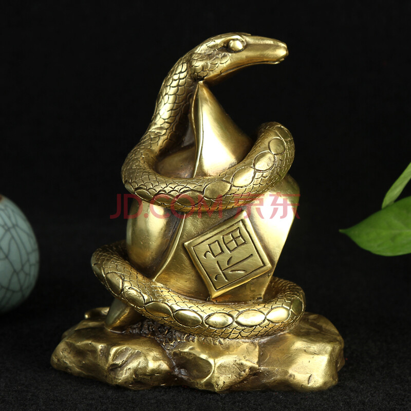 【宗教文化】十二生肖蛇 黄铜 蛇姿婀娜 做工精细 佛法加持