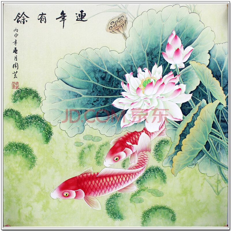 山东美协会员工笔画家周芸《连年有余》