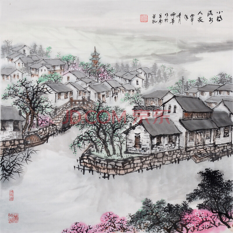 《小桥流水人家》蒋佩华中国著名山水画家