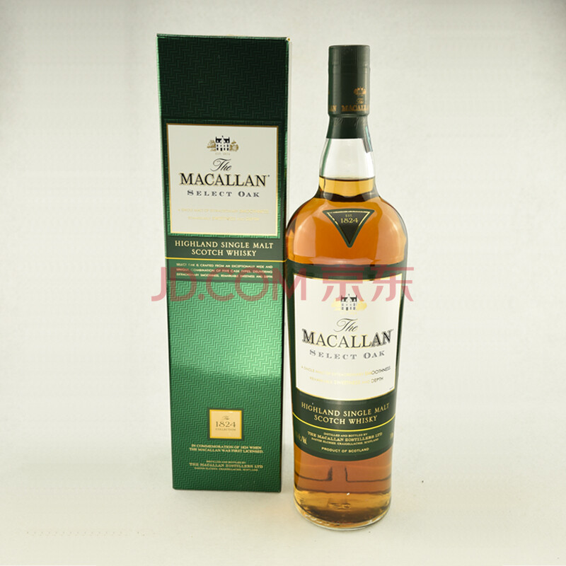 45,麦卡伦1824系列-绿标卓越木桶 单一麦芽威士忌1000ml 40vol 1瓶
