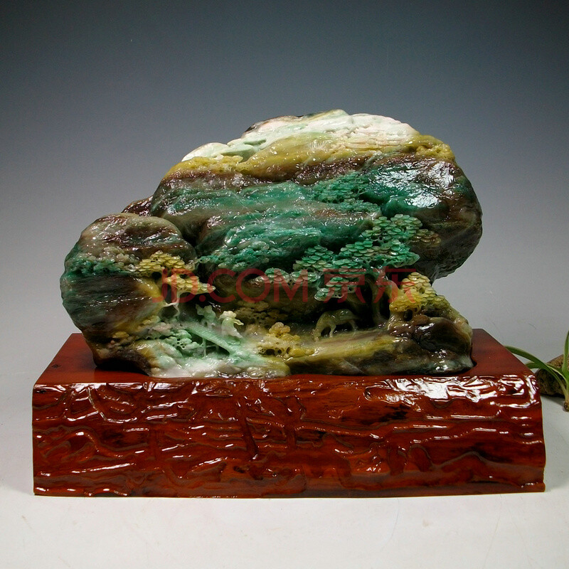 独山玉摆件 345步步高升 净重6000g【涵韵玉器】