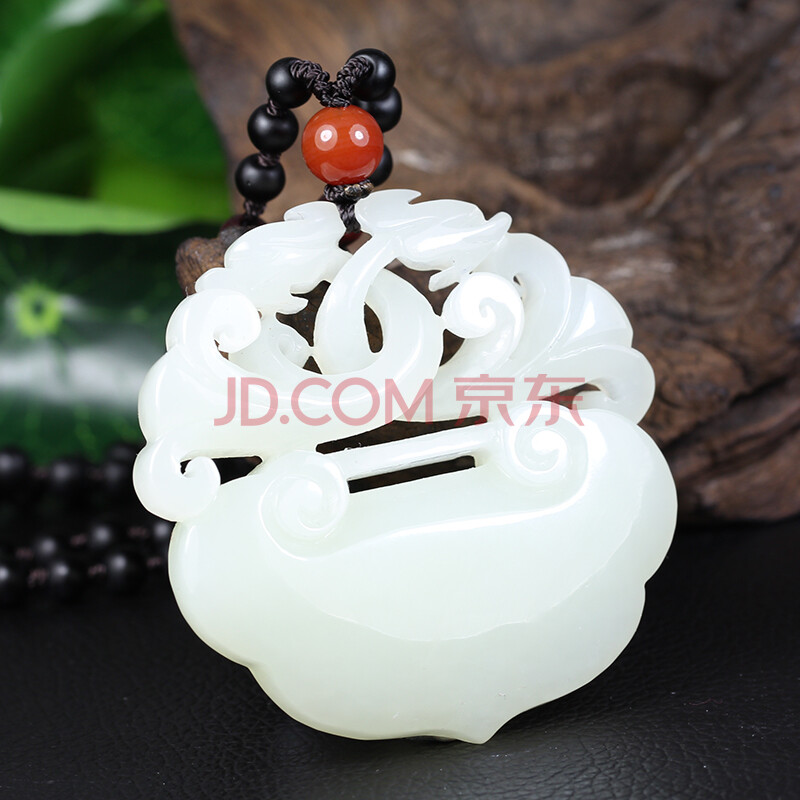 和田玉 仿古龙如意玉牌 50.52克(不含绳)玖合玉器