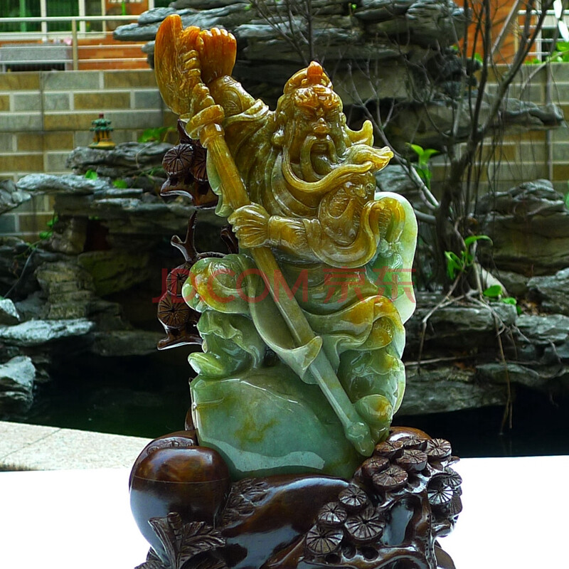 智祥珠宝-翡翠关公摆件0.85kg