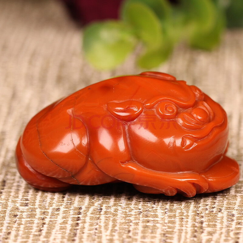 苏工 南红玛瑙 金蟾 挂件 46.45g【瑞和轩珠宝】