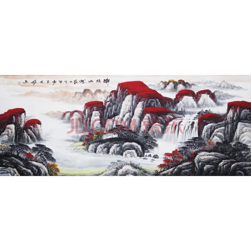 周国耀 《锦绣山河》 八尺大幅