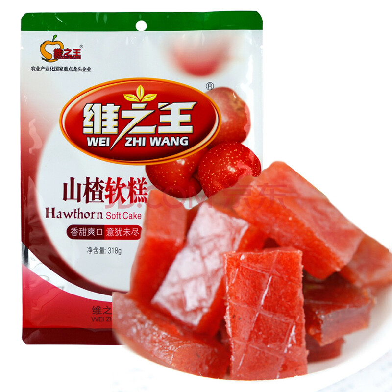 【京东超市】维之王 蜜饯果干 休闲零食 山楂软糕318g*2袋