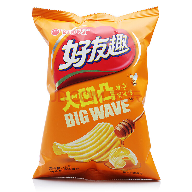 orion 好丽友 休闲零食 薯片 好友趣大凹凸蜂蜜黄油味125g/袋