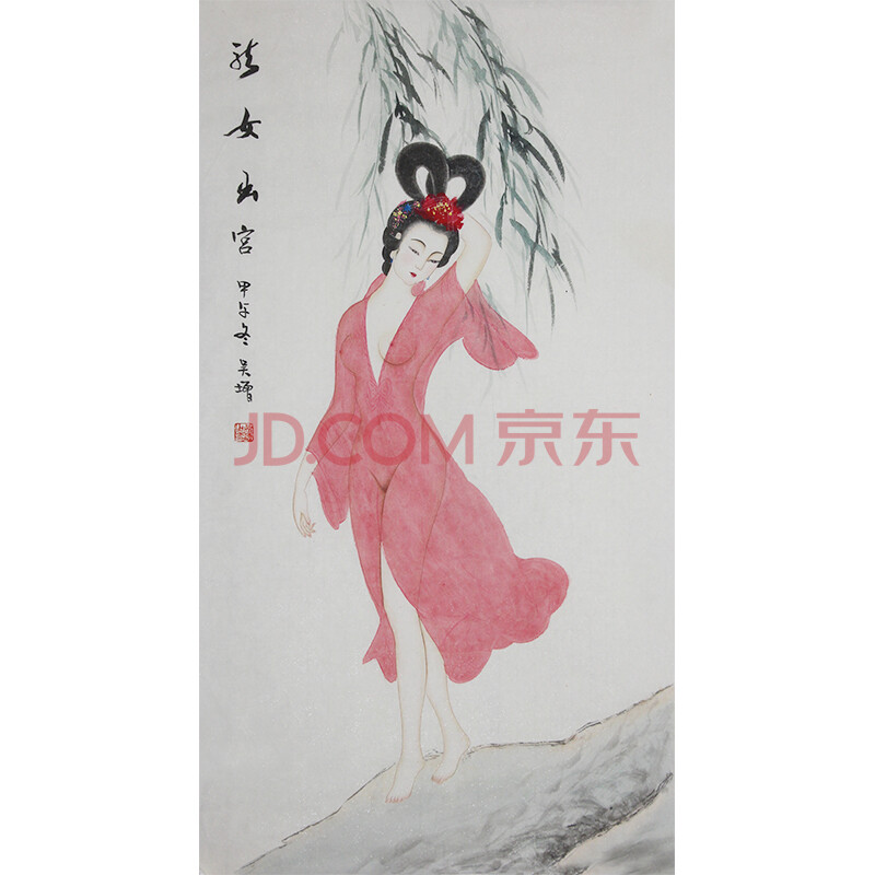 活画大师 吴增《龙女出宫》 夜间呈现发光财神