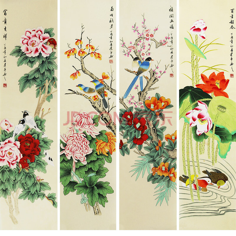 广西工笔协会会员 张志高 《百年好合》