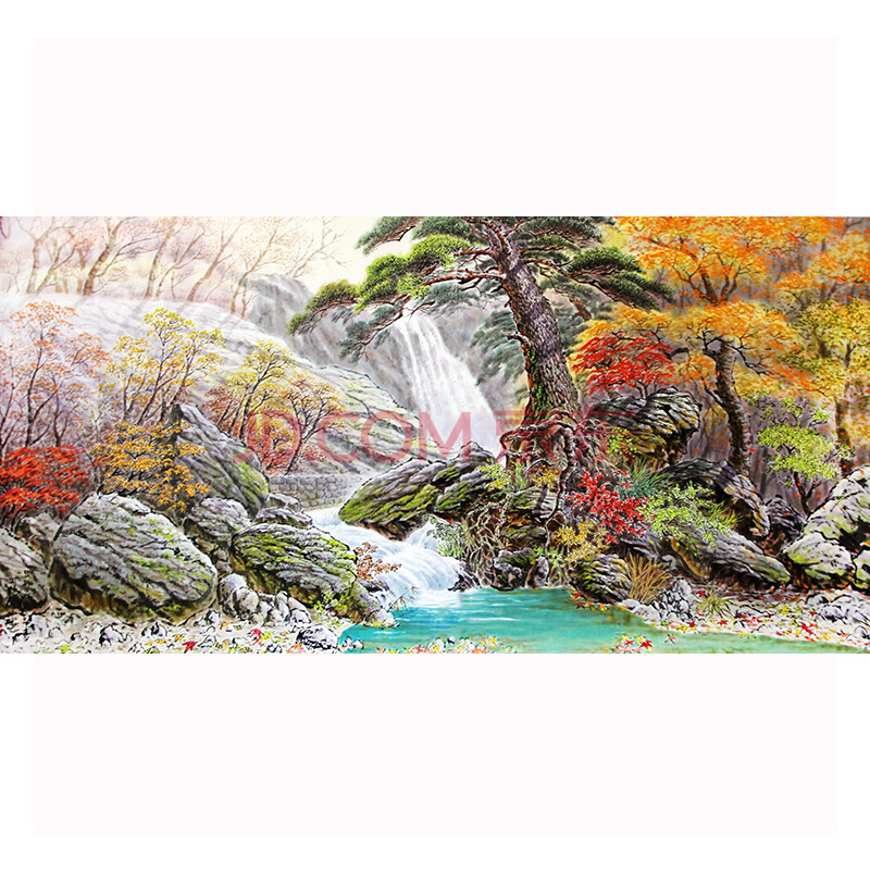 朝鲜一级画家 龙峰《妙香山上元洞》