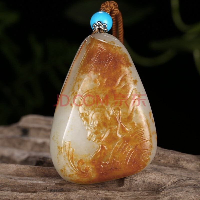 玉雕名家刘程作品 和田玉 道法自然挂件 70.49克 沐泽玉器
