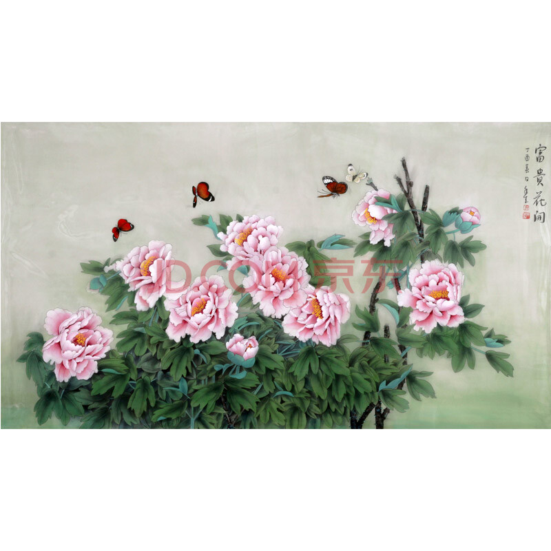 国家一级美术师工笔精品 李年生《富贵花开》