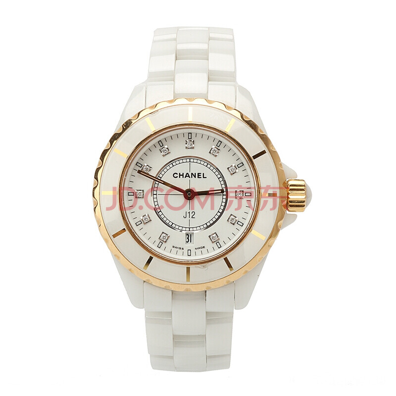 5新]香奈儿chanel石英白陶瓷钻石刻度女表cd02