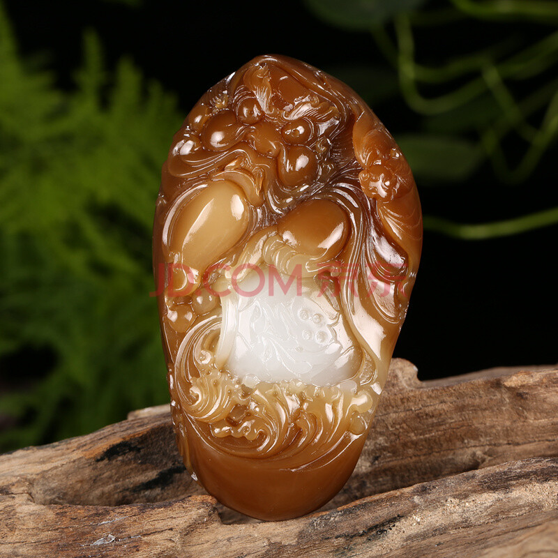 和田玉糖白玉 钟馗醉酒把件 206.25克 沐泽玉器