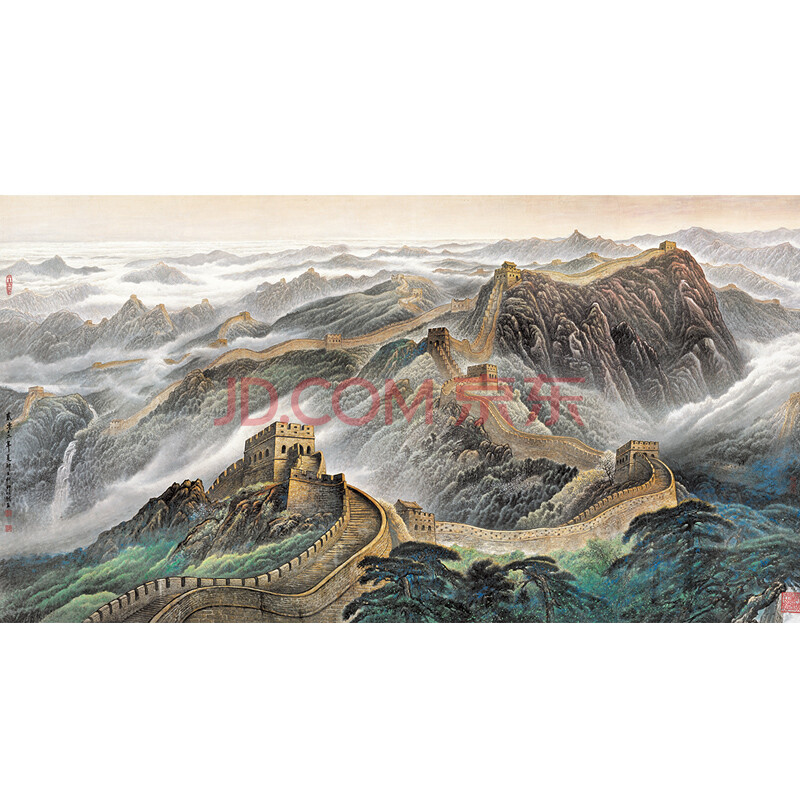 三天文化出品 邹玉利,许仁龙 《万里长城龙抬头》限量版画