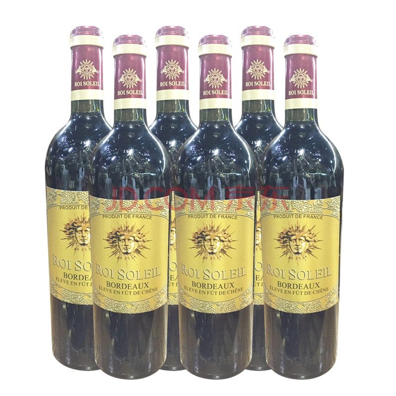 2013年 法国太阳王橡木波尔多干红葡萄酒 750ml 6瓶【63】