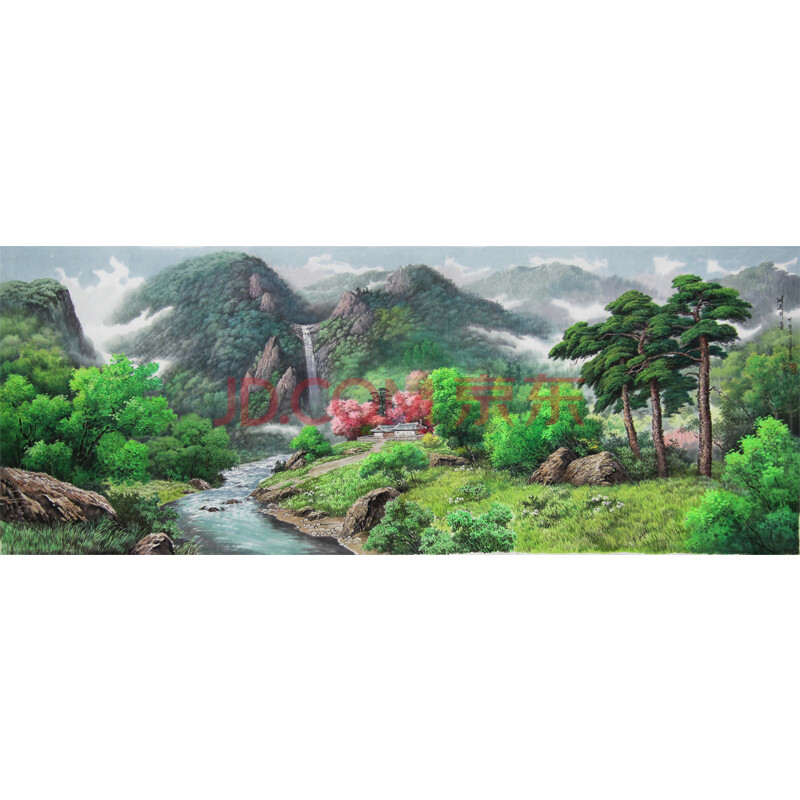 朝鲜一级画家 郑华 《溪谷的春天》